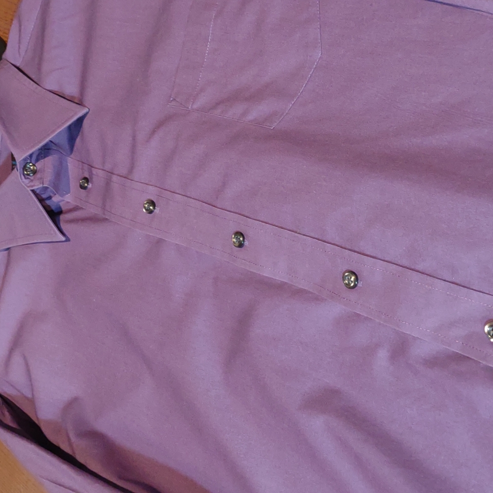 NWOT Men Purple Dress Shirt by STATEMENT. 18.5 - Picture 4 of 6